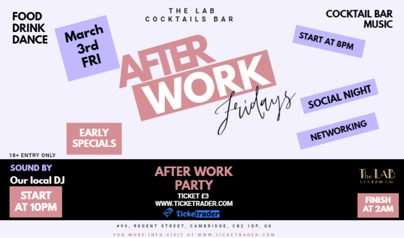 After Work Fridays at The LAB - Friday 3rd March