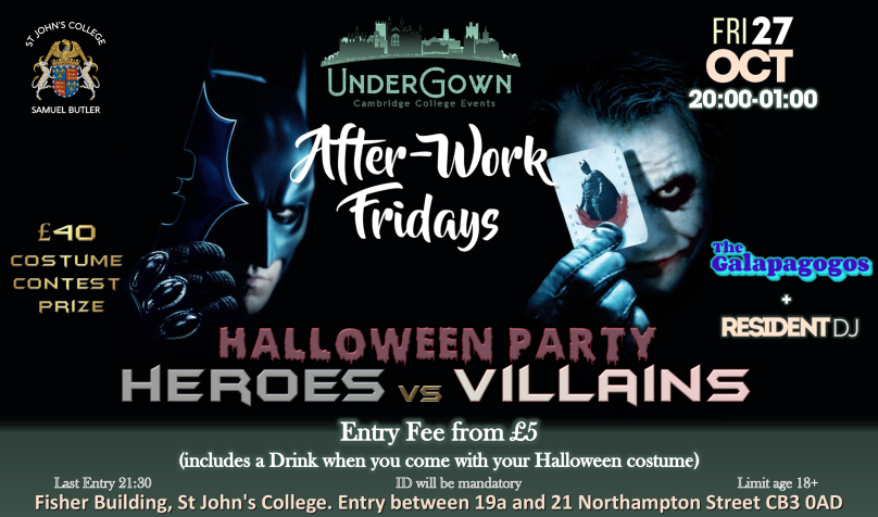 After Work Fridays by Undergown - Halloween Edition - Heroes vs Villains Halloween Party