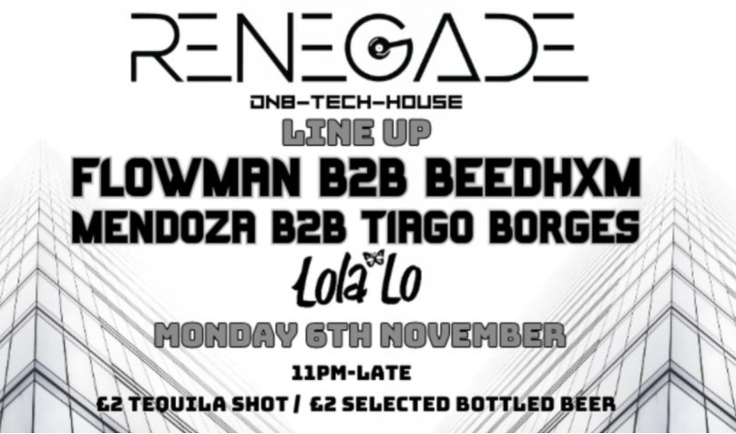 MOTIVE FT RENEGADE - DNB / TECH / HOUSE