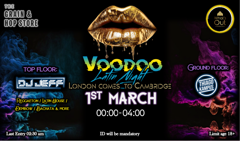 Voodoo Latin Nigth by Whatsout - London comes to Cambridge - 01/03/2025